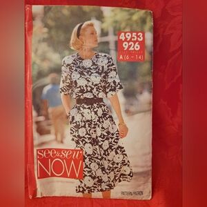 ZVINTAGE See & Sew Floral Dress Pattern